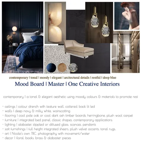 Mood Board - Master suite NE Interior Design Mood Board by ONE CREATIVE on Style Sourcebook