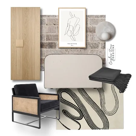 Dark and romantic bedroom with subtle industrial Warmth Interior Design Mood Board by Gaylene Drew Designs on Style Sourcebook
