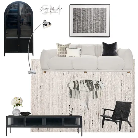 Living room in black and white Interior Design Mood Board by Suite.Minded on Style Sourcebook