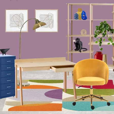 Playful Home Office2 Interior Design Mood Board by bashton on Style Sourcebook