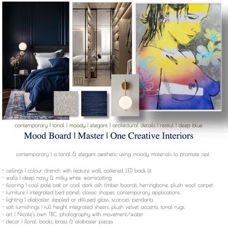 Mood Board - Master suite two NE Interior Design Mood Board by ONE CREATIVE on Style Sourcebook