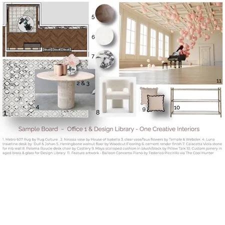 MOD 12 sample board Office 1 and design library Interior Design Mood Board by ONE CREATIVE on Style Sourcebook