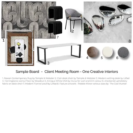 MOD 12 sample board Client Meeting Room Interior Design Mood Board by ONE CREATIVE on Style Sourcebook