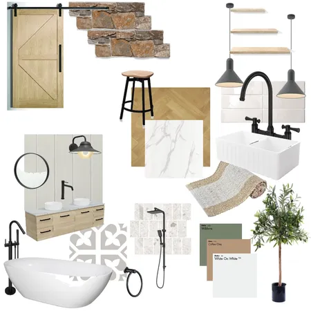 Modern Farmhouse Mood Board Interior Design Mood Board by CMAGAZZU on Style Sourcebook