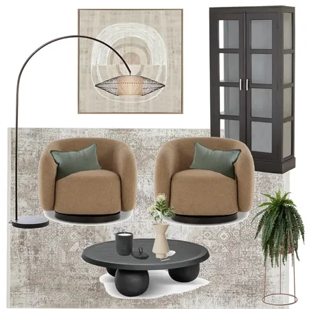 Earthy toned living room Interior Design Mood Board by rubytafoya on Style Sourcebook