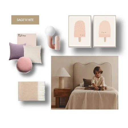 Vanessa's Kids Room Interior Design Mood Board by Sage White Interiors on Style Sourcebook