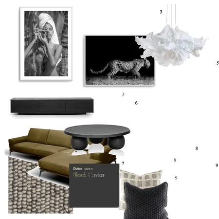 Monochrome living room Interior Design Mood Board by MintEquity on Style Sourcebook