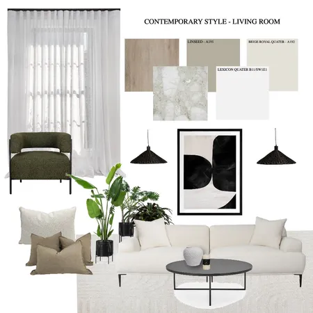 Contemporary living space Interior Design Mood Board by chloewalker41@yahoo.com on Style Sourcebook