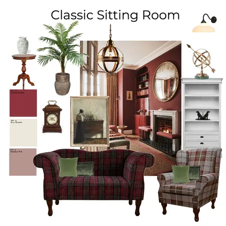 Classic Sitting Room Interior Design Mood Board by Ladybird Maldon Design on Style Sourcebook