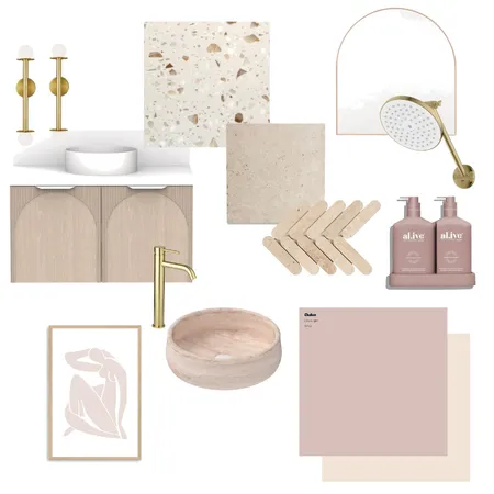 Organic timeless chic ensuite Interior Design Mood Board by Sarah Watkins on Style Sourcebook