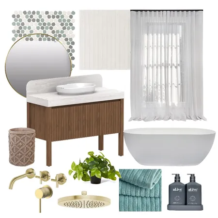 Bathroom with ADP & al.ive Interior Design Mood Board by vikkijb2@gmail.com on Style Sourcebook