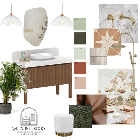 Earthy Bathroom Retreat Interior Design Mood Board by @lex Interiors on Style Sourcebook