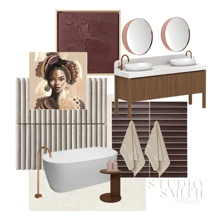 Burgundy Bath Interior Design Mood Board by Studio Smith Interiors on Style Sourcebook