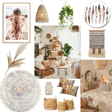 Boho Chic Updated for portfolio Interior Design Mood Board by K Designs on Style Sourcebook