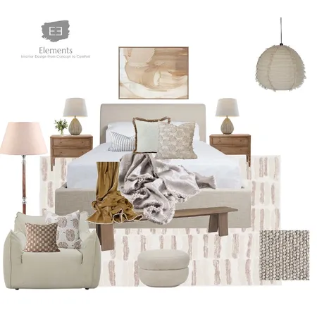 Bedroom Makeover Layering Neutrals Interior Design Mood Board by Elements Interior Design Studio on Style Sourcebook