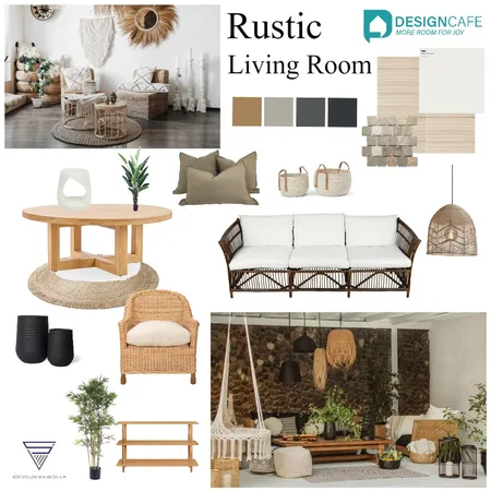 Rustic Living room Interior Design Mood Board by harshada on Style Sourcebook