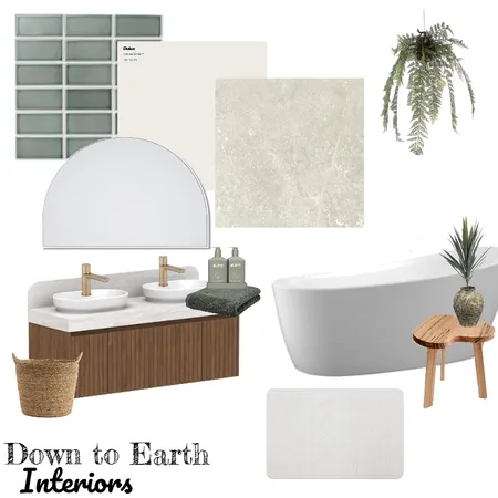 Earthy bathroom Interior Design Mood Board by Down to Earth Interiors on Style Sourcebook