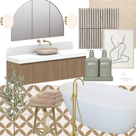 bathroom Interior Design Mood Board by Coastal Luxe on the hill on Style Sourcebook