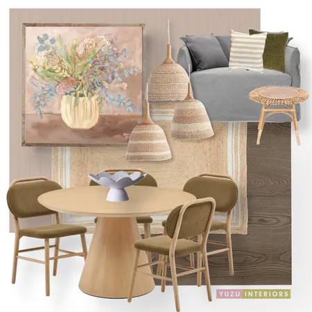 Blush Dining Room Interior Design Mood Board by Yuzu Interiors on Style Sourcebook