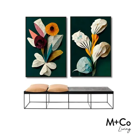 Paper Bouquets Interior Design Mood Board by M+Co Living on Style Sourcebook