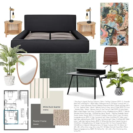 Bedroom 2 - Sample board Interior Design Mood Board by erincolliver on Style Sourcebook