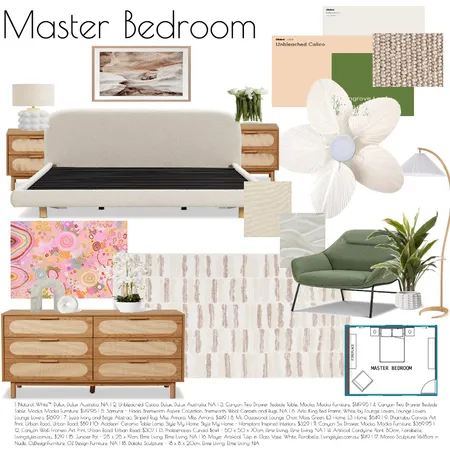 Master Bedroom - Sample Board Interior Design Mood Board by erincolliver on Style Sourcebook