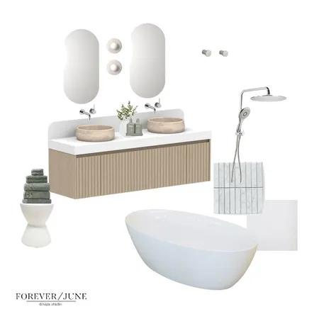 fresh neutral bathroom Interior Design Mood Board by Forever June Design Studio on Style Sourcebook