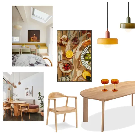 Mid Century Modern Dining Room Interior Design Mood Board by Nicole Frelingos on Style Sourcebook