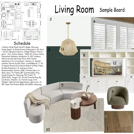 Living Room - Sample Board Interior Design Mood Board by vitoriaminniti on Style Sourcebook