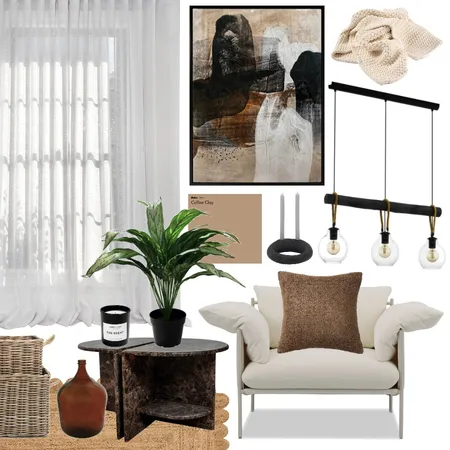 Texture Rich Sitting Room Interior Design Mood Board by Lighting Illusions on Style Sourcebook