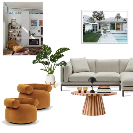 Mid Century Modern Living Room Interior Design Mood Board by Nicole Frelingos on Style Sourcebook