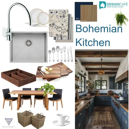 Bohemian Kitchen Interior Design Mood Board by harshada on Style Sourcebook