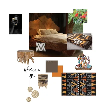 African Bedroom Interior Design Mood Board by Mindyanna08@aol.com on Style Sourcebook