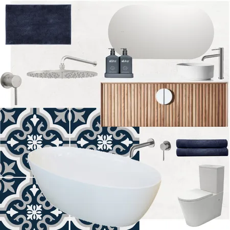 Navy, Brushed Nickel, Flourish and Belga White Interior Design Mood Board by Sarah-fischer on Style Sourcebook