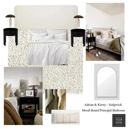 Adrian & Kirsty - Principal Bedroom Interior Design Mood Board by MarnieDickson