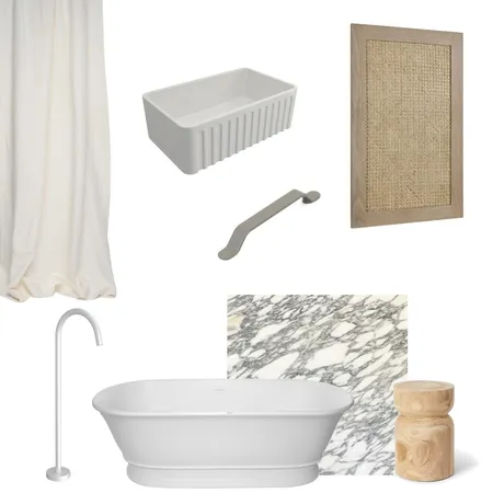 Neutral Luxe Bathroom Interior Design Mood Board by Studio McHugh on Style Sourcebook