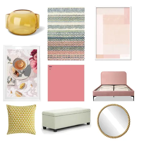 Pink, Sage & Gold Interior Design Mood Board by Fiona Russell on Style Sourcebook