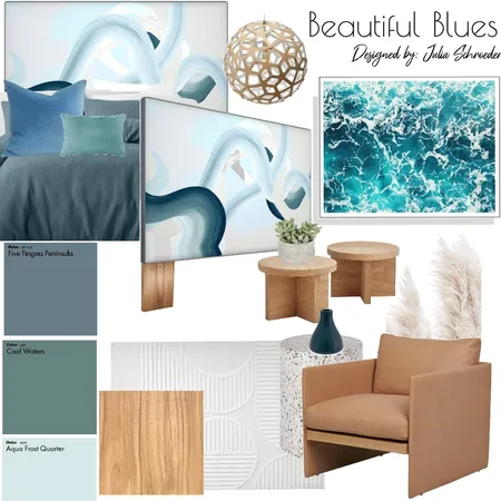 Beautiful Blues Interior Design Mood Board by Julia Schroeder on Style Sourcebook