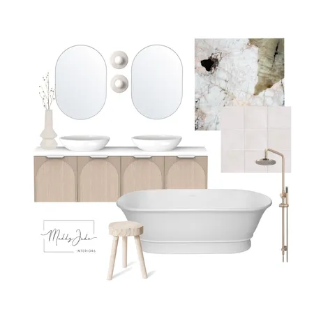 Champagne Gold Master Bathroom Interior Design Mood Board by Maddy Jade Interiors on Style Sourcebook