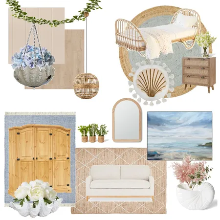 coastal bedroom ⋆｡𖦹 °.🐚⋆❀˖° Interior Design Mood Board by Batman on Style Sourcebook