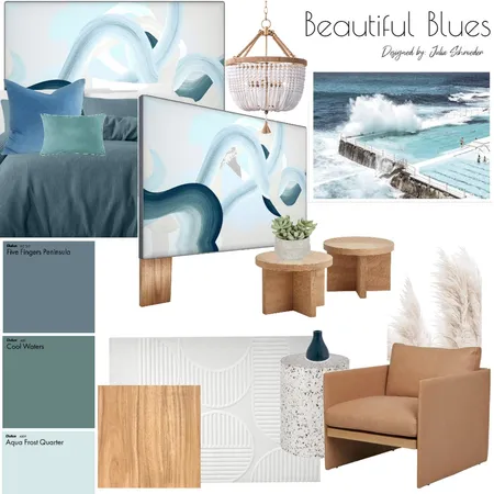 Beautiful Blues Interior Design Mood Board by Julia Schroeder on Style Sourcebook