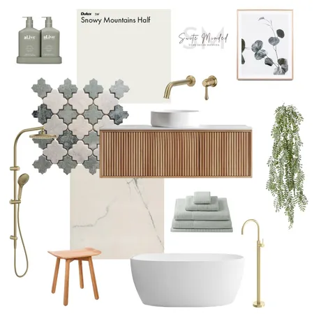 sage green bathroom Interior Design Mood Board by Suite.Minded on Style Sourcebook