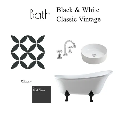 Black & white classic vintage Interior Design Mood Board by nilzad@yahoo.com on Style Sourcebook