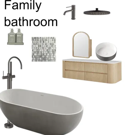 Family Bathroom Interior Design Mood Board by Interiors by Albertha on Style Sourcebook