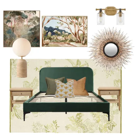 Modern Farmhouse Guest Room Interior Design Mood Board by evoke Interior Decorating on Style Sourcebook