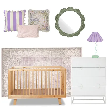 Baby Girl Nursery Lilac Infusion Interior Design Mood Board by Evoke Interior Decorating on Style Sourcebook