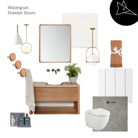 Watergum Powder Room Interior Design Mood Board by FOXKO on Style Sourcebook