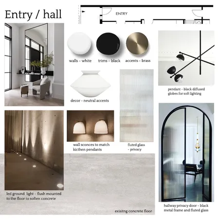 NE Entry / Hall Interior Design Mood Board by ONE CREATIVE on Style Sourcebook