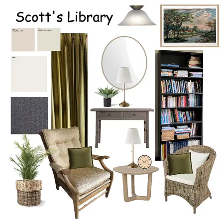 Scott's Library 2 Interior Design Mood Board by Ladybird Maldon Design on Style Sourcebook