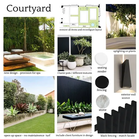 NE Courtyard Interior Design Mood Board by ONE CREATIVE on Style Sourcebook